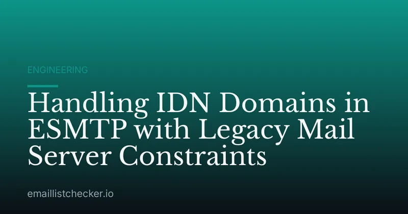 Handling IDN Domains in ESMTP with Legacy Mail Server Constraints