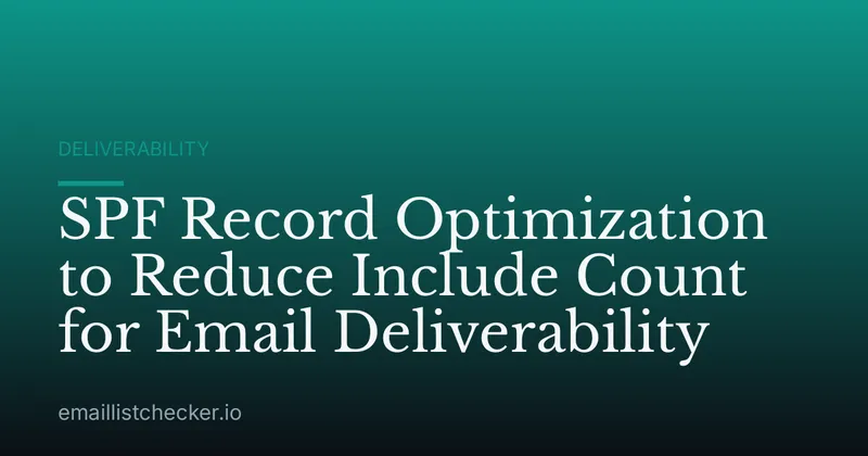 SPF Record Optimization to Reduce Include Count for Email Deliverability