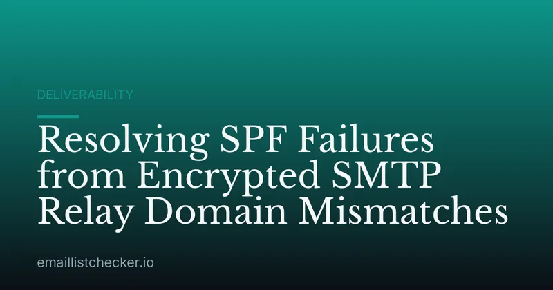 Resolving SPF Failures from Encrypted SMTP Relay Domain Mismatches