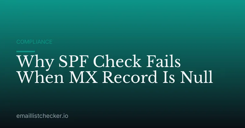 Why SPF Check Fails When MX Record Is Null