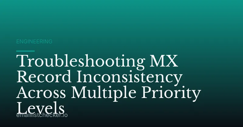 Troubleshooting MX Record Inconsistency Across Multiple Priority Levels