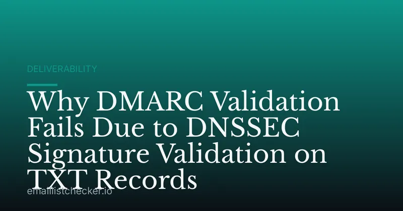 Why DMARC Validation Fails Due to DNSSEC Signature Validation on TXT Records