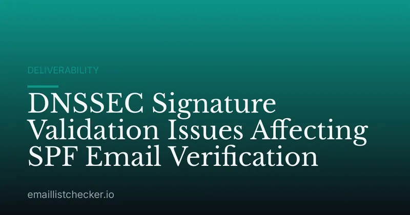 DNSSEC Signature Validation Issues Affecting SPF Email Verification
