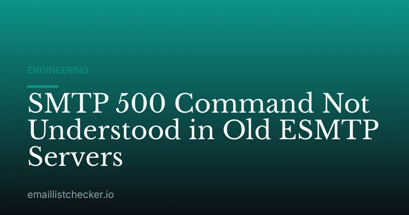 SMTP 500 Command Not Understood in Old ESMTP Servers