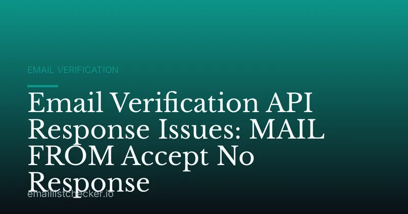 Email Verification API Response Issues: MAIL FROM Accept No Response