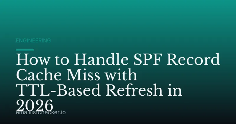 How to Handle SPF Record Cache Miss with TTL-Based Refresh in 2026