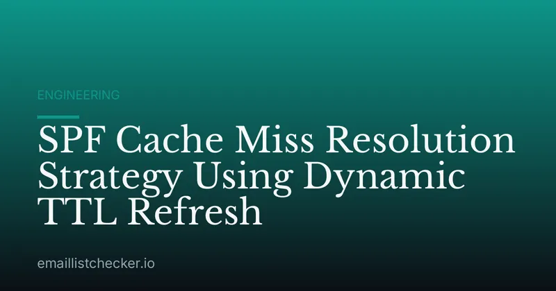 SPF Cache Miss Resolution Strategy Using Dynamic TTL Refresh
