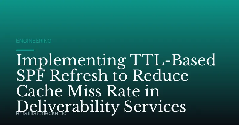 Implementing TTL-Based SPF Refresh to Reduce Cache Miss Rate in Deliverability Services
