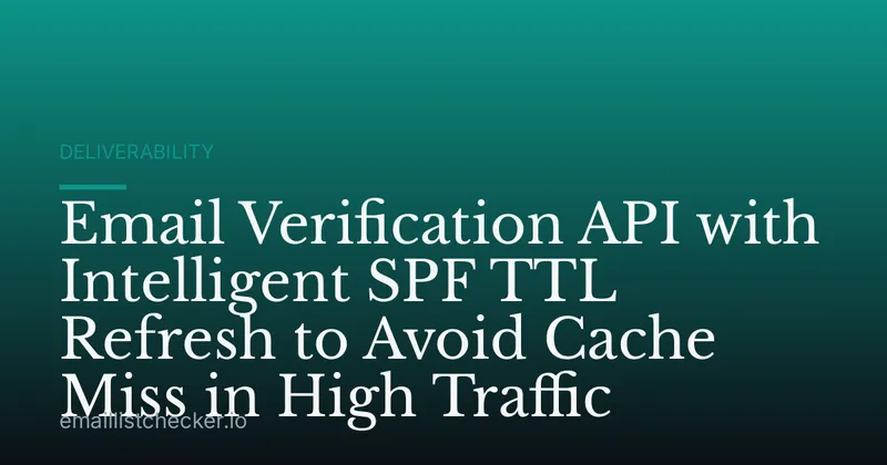 Email Verification API with Intelligent SPF TTL Refresh to Avoid Cache Miss in High Traffic