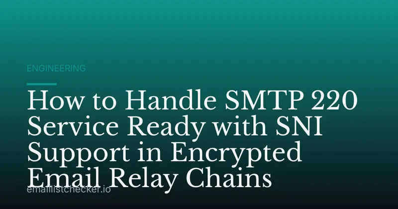 How to Handle SMTP 220 Service Ready with SNI Support in Encrypted Email Relay Chains