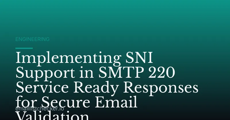 Implementing SNI Support in SMTP 220 Service Ready Responses for Secure Email Validation