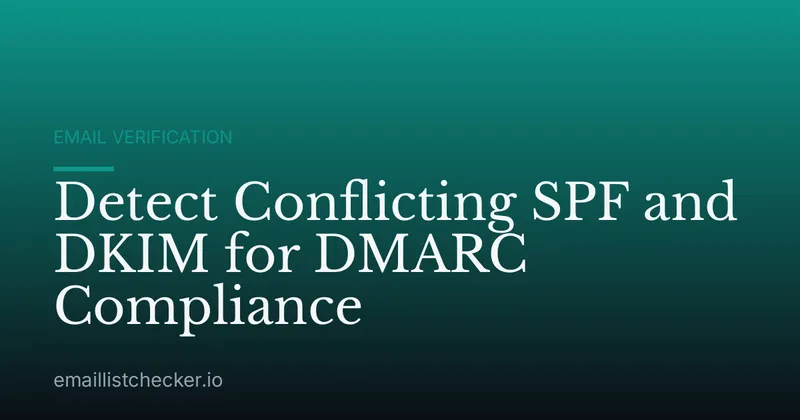 Detect Conflicting SPF and DKIM for DMARC Compliance
