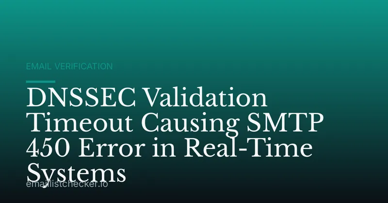 DNSSEC Validation Timeout Causing SMTP 450 Error in Real-Time Systems
