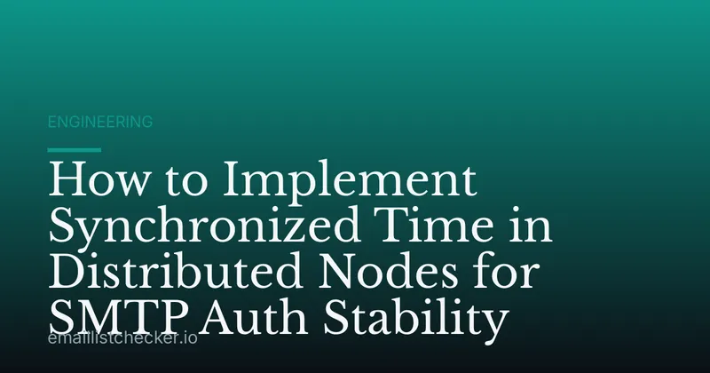 How to Implement Synchronized Time in Distributed Nodes for SMTP Auth Stability