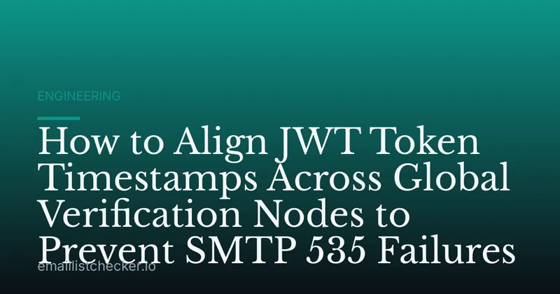 How to Align JWT Token Timestamps Across Global Verification Nodes to Prevent SMTP 535 Failures