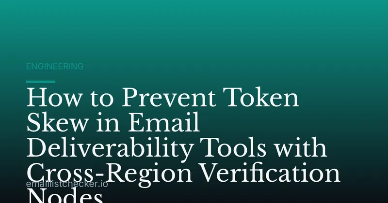 How to Prevent Token Skew in Email Deliverability Tools with Cross-Region Verification Nodes
