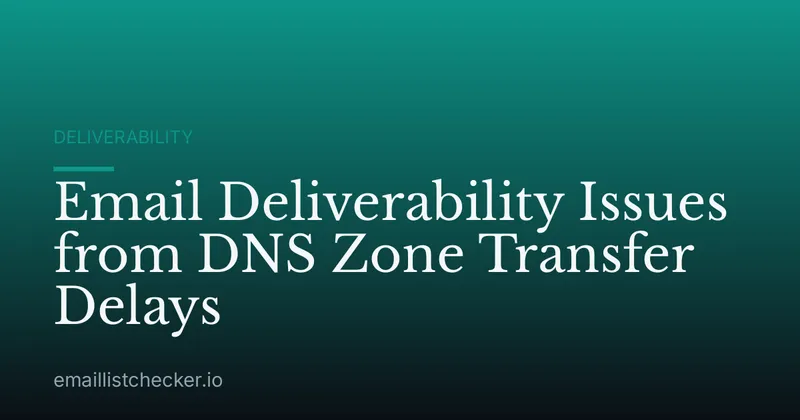 Email Deliverability Issues from DNS Zone Transfer Delays