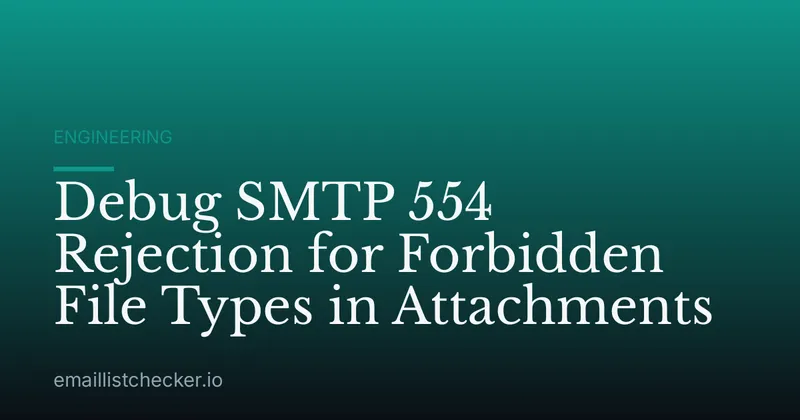 Debug SMTP 554 Rejection for Forbidden File Types in Attachments