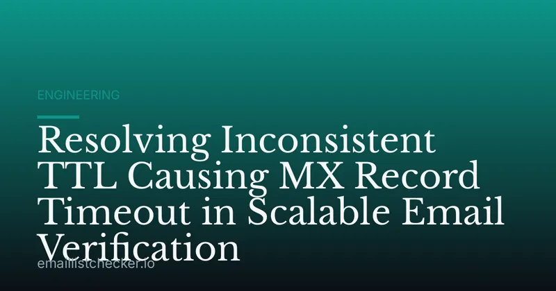 Resolving Inconsistent TTL Causing MX Record Timeout in Scalable Email Verification