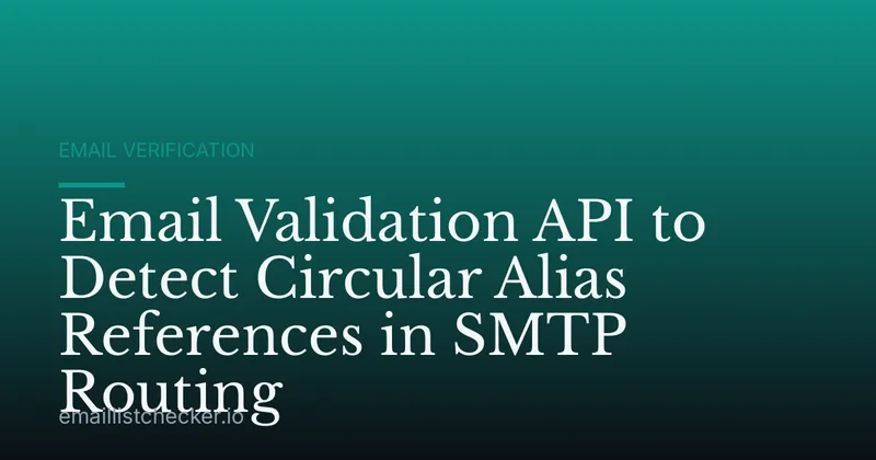 Email Validation API to Detect Circular Alias References in SMTP Routing
