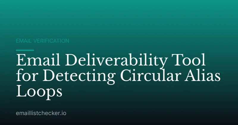 Email Deliverability Tool for Detecting Circular Alias Loops