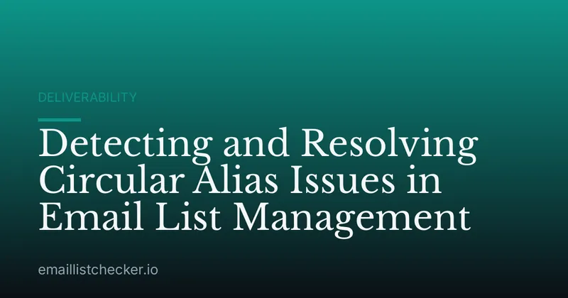 Detecting and Resolving Circular Alias Issues in Email List Management
