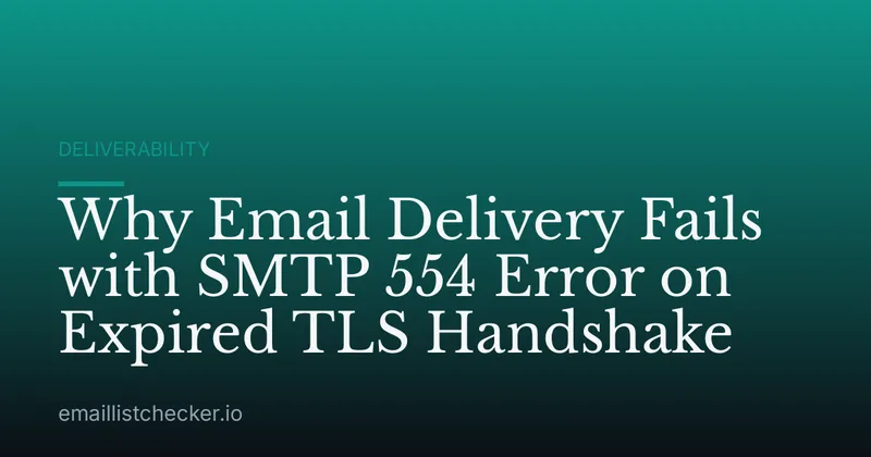 Why Email Delivery Fails with SMTP 554 Error on Expired TLS Handshake