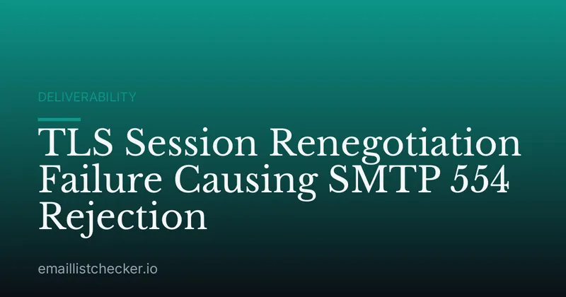 TLS Session Renegotiation Failure Causing SMTP 554 Rejection