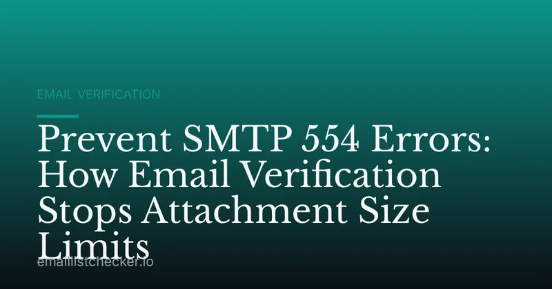 Prevent SMTP 554 Errors: How Email Verification Stops Attachment Size Limits