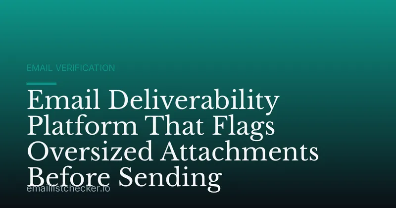 Email Deliverability Platform That Flags Oversized Attachments Before Sending