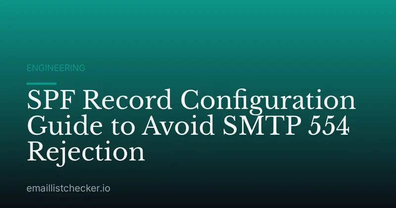 SPF Record Configuration Guide to Avoid SMTP 554 Rejection