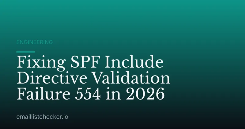 Fixing SPF Include Directive Validation Failure 554 in 2026