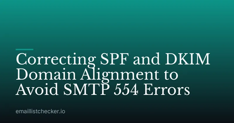 Correcting SPF and DKIM Domain Alignment to Avoid SMTP 554 Errors