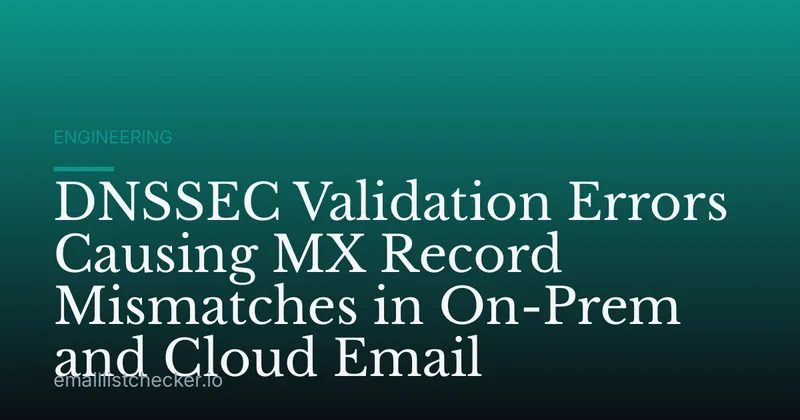 DNSSEC Validation Errors Causing MX Record Mismatches in On-Prem and Cloud Email