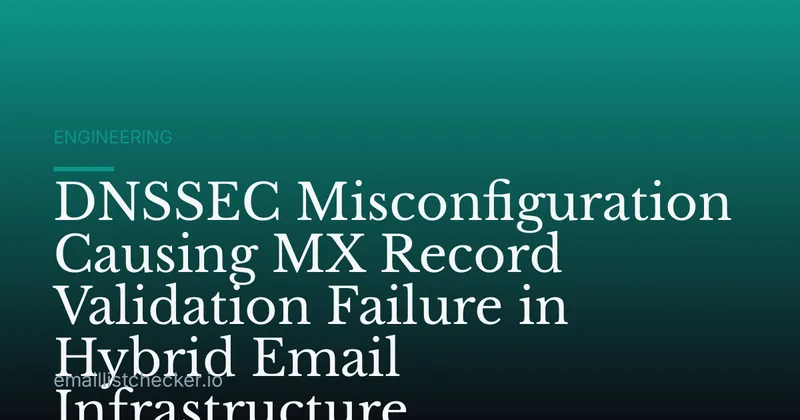 DNSSEC Misconfiguration Causing MX Record Validation Failure in Hybrid Email Infrastructure