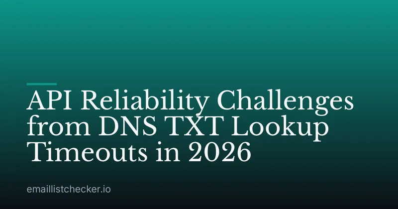 API Reliability Challenges from DNS TXT Lookup Timeouts in 2026