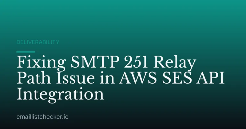 Fixing SMTP 251 Relay Path Issue in AWS SES API Integration