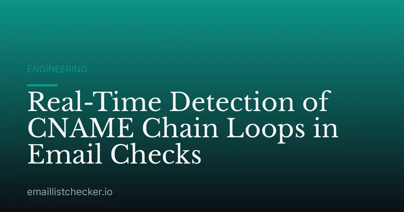 Real-Time Detection of CNAME Chain Loops in Email Checks
