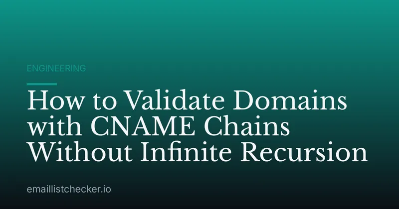 How to Validate Domains with CNAME Chains Without Infinite Recursion