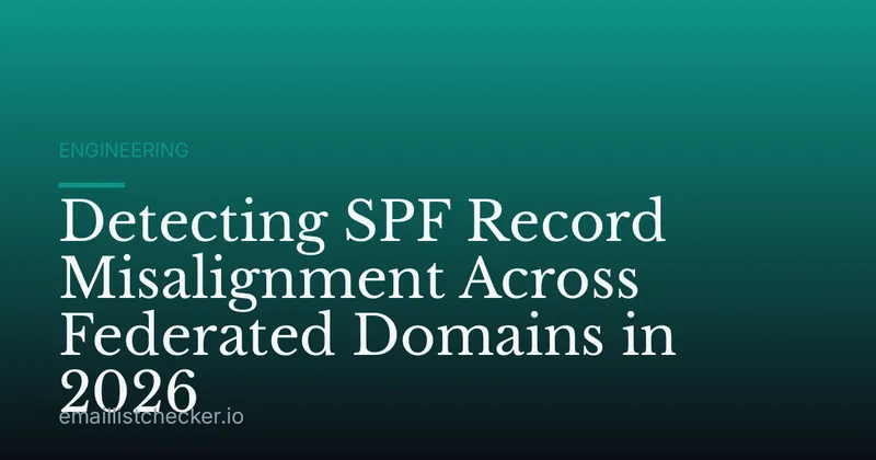 Detecting SPF Record Misalignment Across Federated Domains in 2026