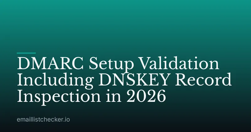 DMARC Setup Validation Including DNSKEY Record Inspection in 2026