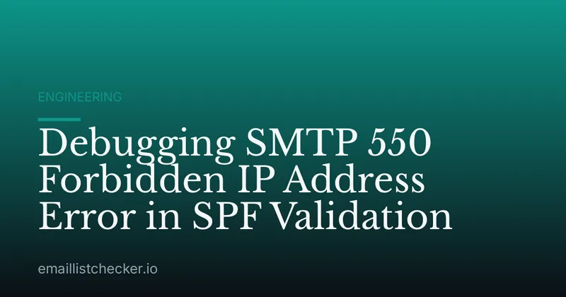 Debugging SMTP 550 Forbidden IP Address Error in SPF Validation