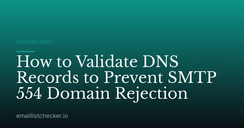 How to Validate DNS Records to Prevent SMTP 554 Domain Rejection