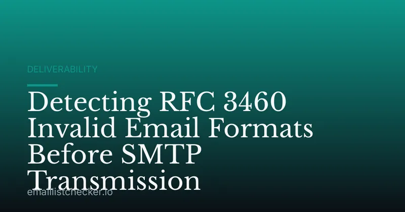 Detecting RFC 3460 Invalid Email Formats Before SMTP Transmission