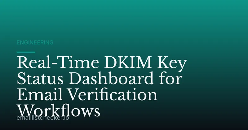 Real-Time DKIM Key Status Dashboard for Email Verification Workflows