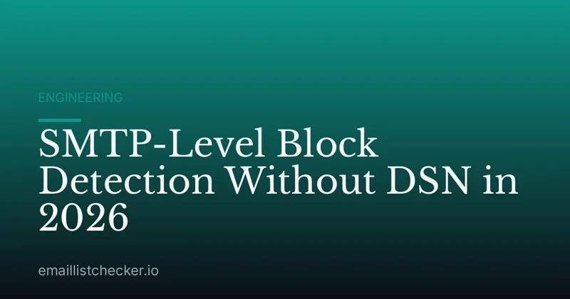 SMTP-Level Block Detection Without DSN in 2026