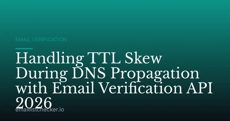 Handling TTL Skew During DNS Propagation with Email Verification API 2026