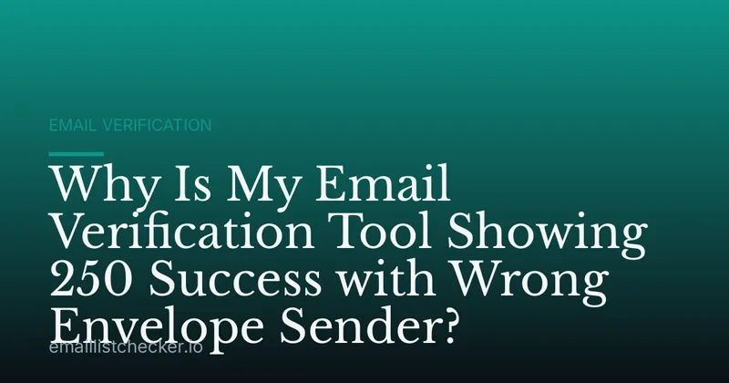 Why Is My Email Verification Tool Showing 250 Success with Wrong Envelope Sender?
