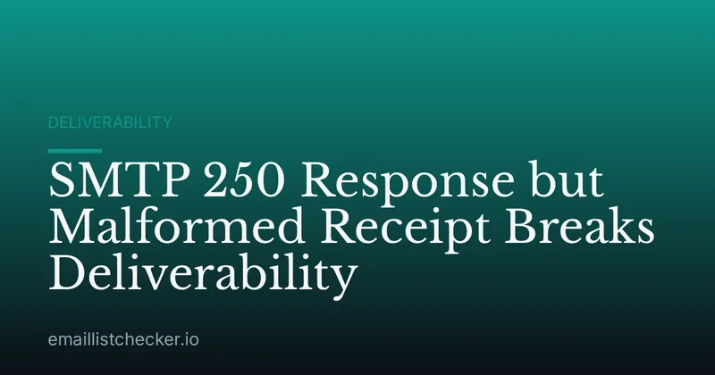 SMTP 250 Response but Malformed Receipt Breaks Deliverability