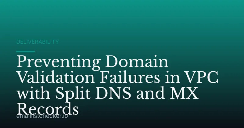 Preventing Domain Validation Failures in VPC with Split DNS and MX Records